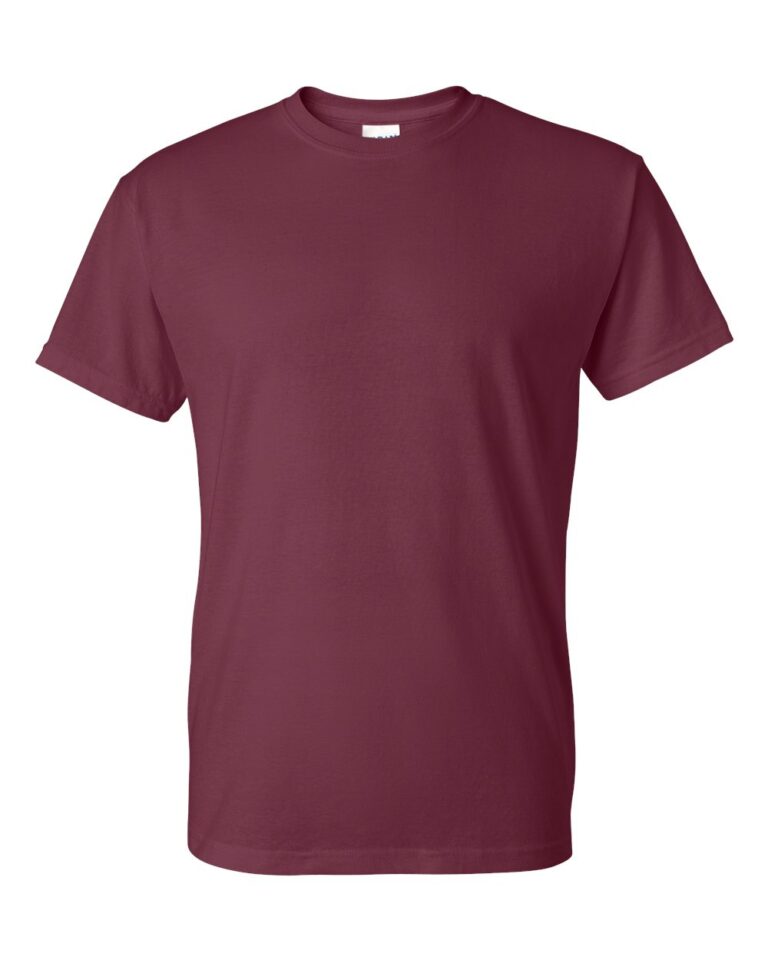 Gildan Ultra Cotton T-shirt Uomo: Bianco/indaco, Taglia M, Cotone Spesso, Prelavato, Doppio Ago